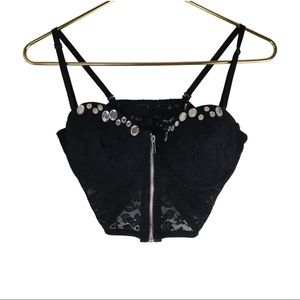 Lace Gem Bustier Corset